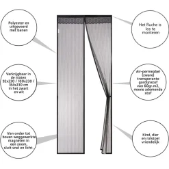 O'DADDY O’DADDY Deurgordijn – Magnetisch Vliegengordijn - 92x230cm – Zwart Best