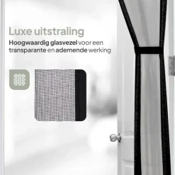 O'DADDY Deurgordijn Deluxe FIBER - Magnetisch Vliegengordijn 150x260 Zwart Sale