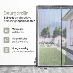 O'DADDY Deurgordijn Deluxe FIBER - Magnetisch Vliegengordijn 150x260 Zwart Sale