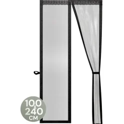 O'DADDY Deurgordijn Deluxe FIBER - Magnetisch Vliegengordijn 100x240 Zwart Best