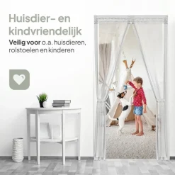 O'DADDY Deurgordijn Deluxe FIBER 184x230 - Magnetisch Vliegengordijn Wit Sale