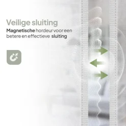 O'DADDY Deurgordijn Deluxe FIBER 184x230 - Magnetisch Vliegengordijn Wit Sale