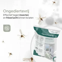 O'DADDY Deurgordijn Deluxe FIBER 92x210 - Magnetisch Vliegengordijn Wit