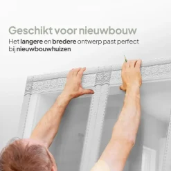 O'DADDY Deurgordijn Deluxe FIBER 100x210 - Magnetisch Vliegengordijn Wit New