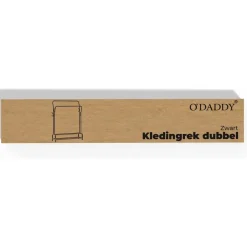 O'DADDY Dubbel Kledingrek met Schoenenrek - Zwart - 110x33x(137-157) cm Discount