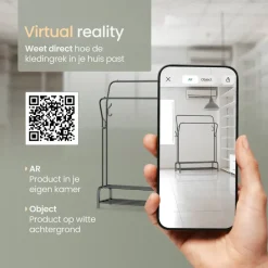 O'DADDY Dubbel Kledingrek met Schoenenrek - Zwart - 110x33x(137-157) cm Discount