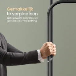 O'DADDY Dubbel Kledingrek Metaal Zwart met Schoenenrek 110x54x(130-150)cm