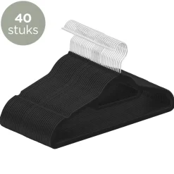 O'DADDY Fluwelen Kleerhangers - 40 Stuks - Antislip - Zwart Sale