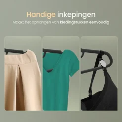 O'DADDY Fluwelen Kleerhangers - 40 Stuks - Antislip - Zwart Sale