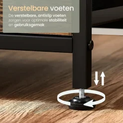 O'DADDY Industrieel Ladekast - 7 Laden - Vintage Bruin/Zwart - 28,5x98x85 cm Outlet