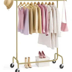 O'DADDY Kledingrek op Wielen - 130 Kg Draagvermogen - Verchroomd Metaal Clearance