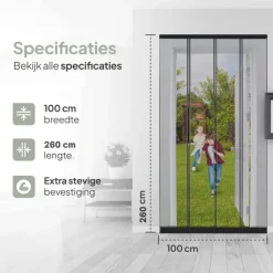 O'DADDY Lamellenhor - 100x260 cm - Deurgordijn zwart Hot