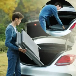 O'DADDY Opvouwbaar Ligbed met Hoofdsteun - 183x60x39 cm - Grijs Clearance