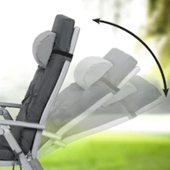 O'DADDY Opvouwbaar Ligbed met Hoofdsteun - 183x60x39 cm - Grijs Clearance