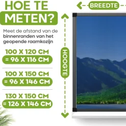 O'DADDY Raamhor - 100x150 cm - Aanpasbaar Vliegengaas Clearance