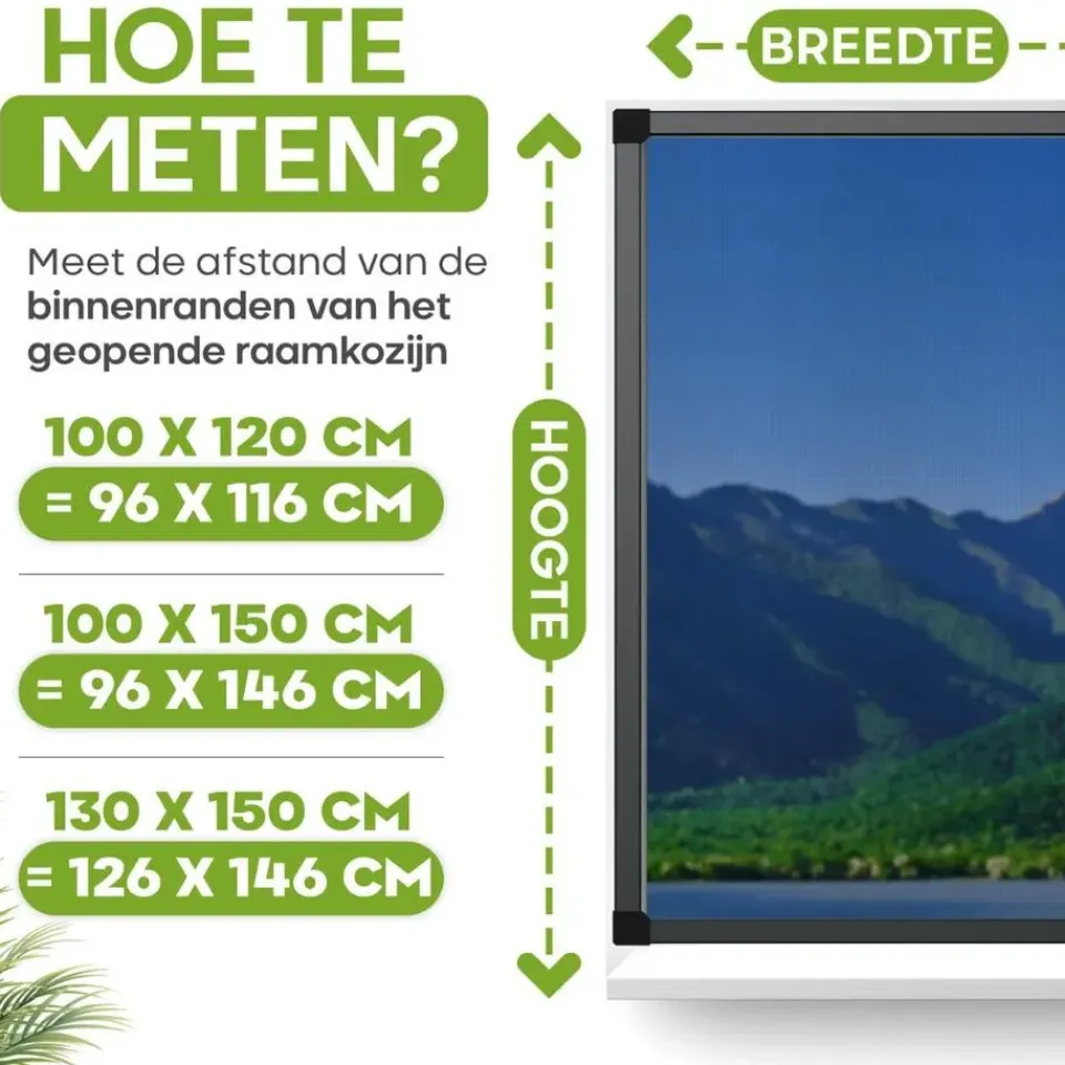 O'DADDY Raamhor - 100x150 cm - Aanpasbaar Vliegengaas Clearance
