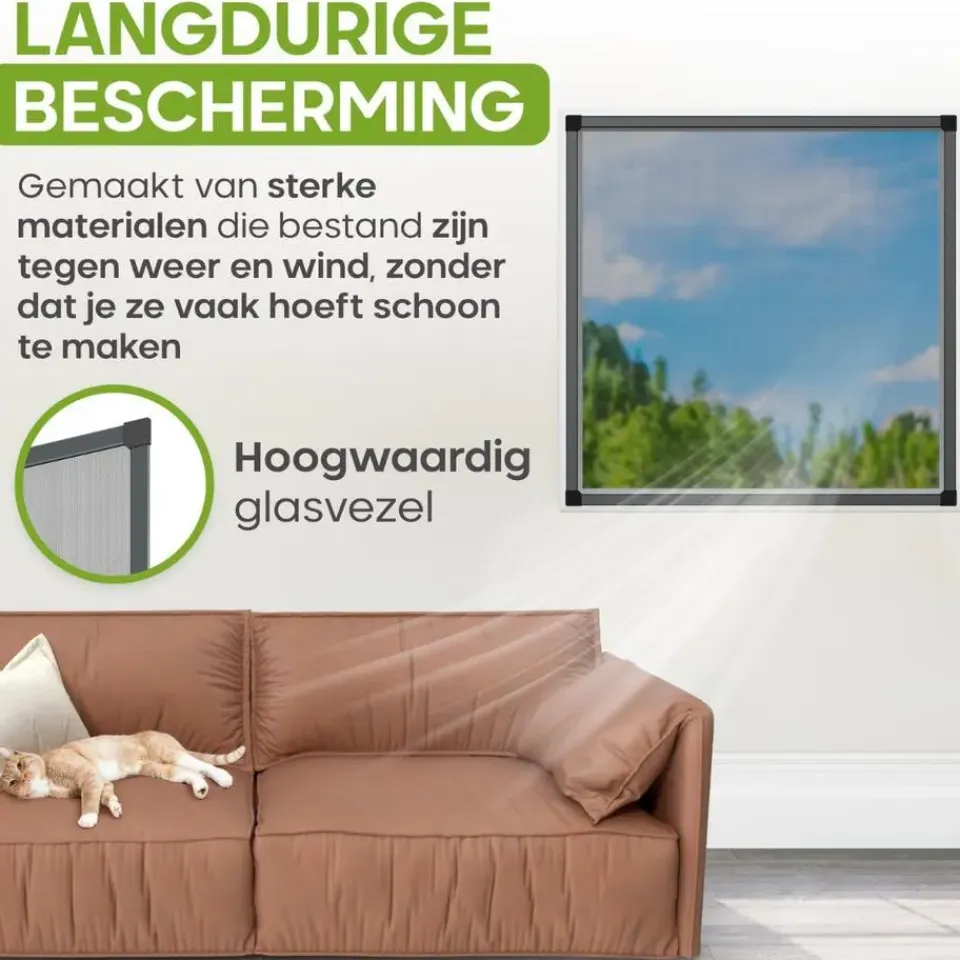 O'DADDY Raamhor - 100x150 cm - Aanpasbaar Vliegengaas Clearance