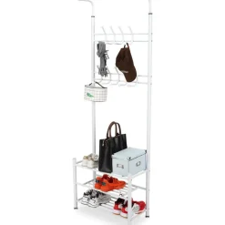 O'DADDY Staande Kapstok met Schoenenrek - Wit- 66x30x190 cm Best