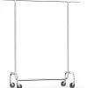 O'DADDY Verstelbaar Kledingrek op Wieltjes - Stabiel tot 130 kg - Zilver Clearance