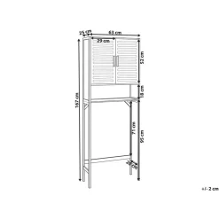 Beliani OKARCHE - Badkamerkast - Lichthout - Bamboe Best