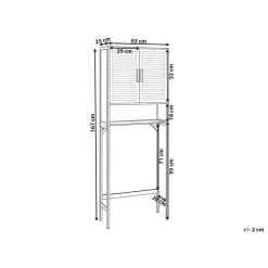 Beliani OKARCHE - Badkamerkast - Lichthout - Bamboe Best