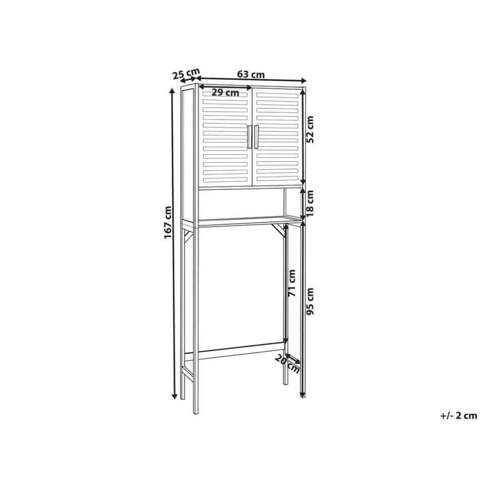 Beliani OKARCHE - Badkamerkast - Lichthout - Bamboe Best