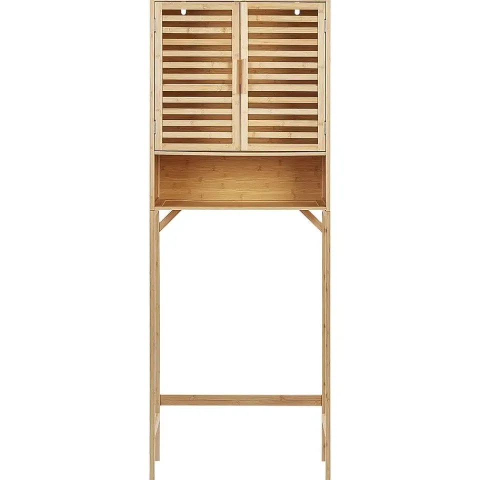 Beliani OKARCHE - Badkamerkast - Lichthout - Bamboe Best