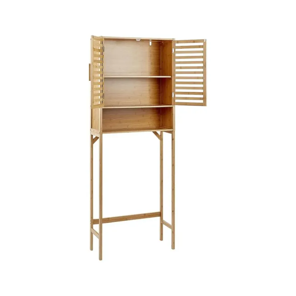 Beliani OKARCHE - Badkamerkast - Lichthout - Bamboe Best