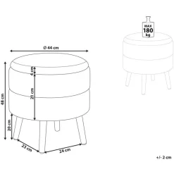 Leen Bakker OKATON - Hocker met opbergruimte - Groen - Bouclé Discount