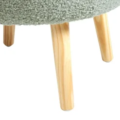 Leen Bakker OKATON - Hocker met opbergruimte - Groen - Bouclé Discount