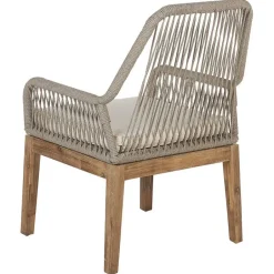 Beliani OLBIA - Tuinset voor 6 stoelen - Wit/Beige - Vezelcement Hot