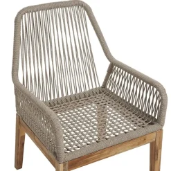 Beliani OLBIA - Tuinset voor 6 stoelen - Wit/Beige - Vezelcement Hot