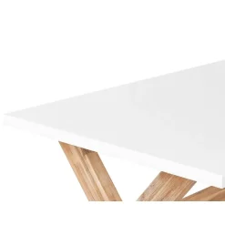 Beliani OLBIA - Tuinset voor 6 stoelen - Wit/Beige - Vezelcement Hot