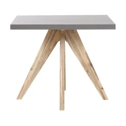 Beliani OLBIA - Tuinset voor 4 Vierkant - Grijs/Beige - Vezelcement Clearance