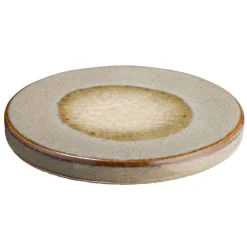 Leen Bakker Onderzetter glazuur - beige keramiek - Ø11 cm Outlet