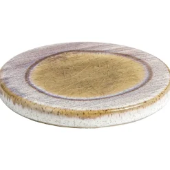 Leen Bakker Onderzetter glazuur - roze - Ø11 cm