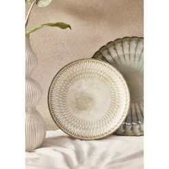 Leen Bakker Ontbijtbord Bodhi - beige stoneware - Ø21,5 cm Outlet