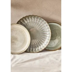 Leen Bakker Ontbijtbord Bodhi - beige stoneware - Ø21,5 cm Outlet