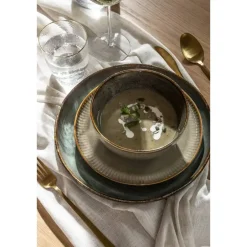 Leen Bakker Ontbijtbord Camille - beige - stoneware - Ø22 cm Outlet