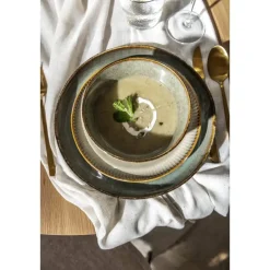 Leen Bakker Ontbijtbord Camille - beige - stoneware - Ø22 cm Outlet