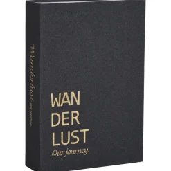 Leen Bakker Opbergboek Wanderlust - zwart - 5x23x16 cm Sale