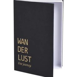 Leen Bakker Opbergboek Wanderlust - zwart - 5x23x16 cm Sale