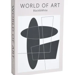Leen Bakker Opbergboek World of Art zwart/wit - 5x30x21 cm Clearance