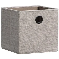 Leen Bakker Opbergbox Kenzi linnen - taupe - 31x31x31 cm Hot