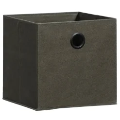 Leen Bakker Opbergbox Kenzi stof - olijfgroen - 31x31x31 cm Discount