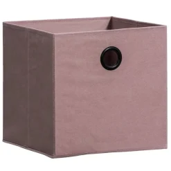 Leen Bakker Opbergbox Kenzi stof - roze - 31x31x31 cm Clearance