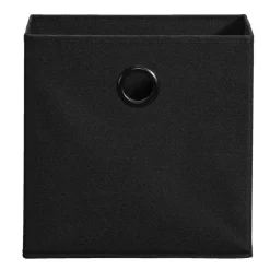 Leen Bakker Opbergbox Kenzi stof - zwart - 31x31x31 cm New