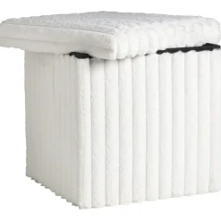 Leen Bakker Opbergbox opvouwbaar Fluffy off-white - 38x38x38 cm Hot