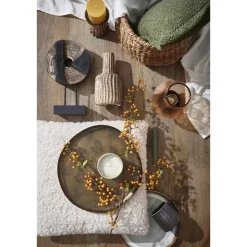 Leen Bakker Opbergbox Teddy - opvouwbaar - off-white - 37,5x38x38 cm Best