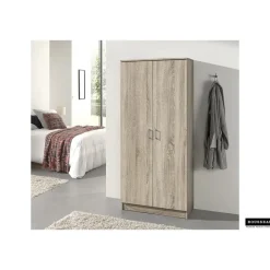 Rousseau Opbergkast Ray 80cm met 2 deuren en 4 legplanken - sonoma eik New